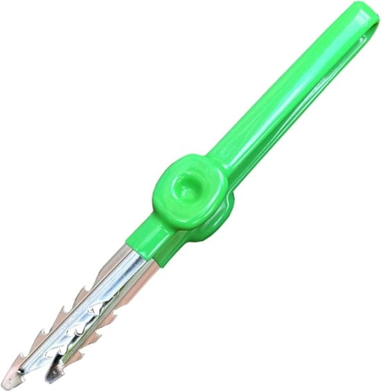 Pincetta in acciaio inossidabile da 19 cm, a dente, con manico antiscivolo, attrezzo da giardino professionale portatile per semina e potatura