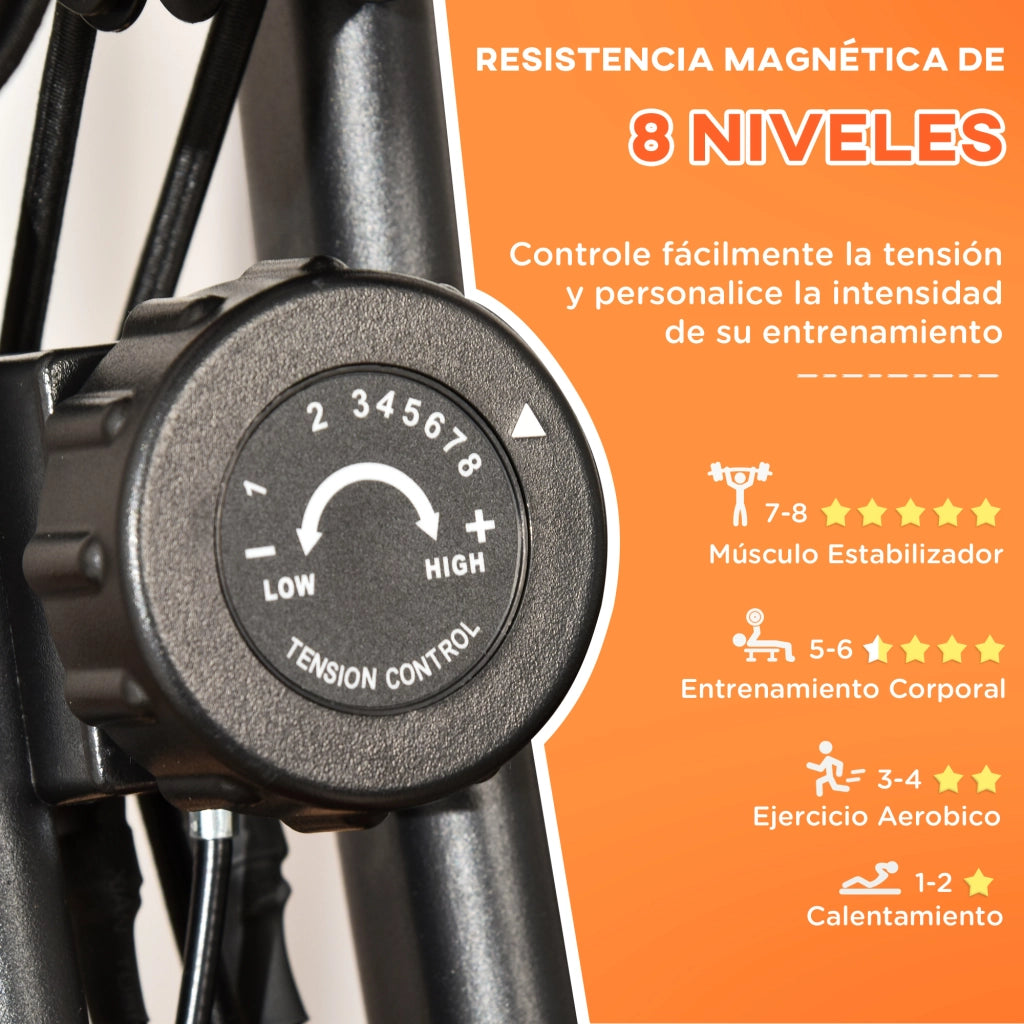 Bicicletta Fitness Pieghevole Regolabile con Schermo LCD ¨C Zephmum ¨C 105x48x118 cm Rosso