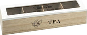 Theedoos in legno - Zaino per the - 4 contenitori per the