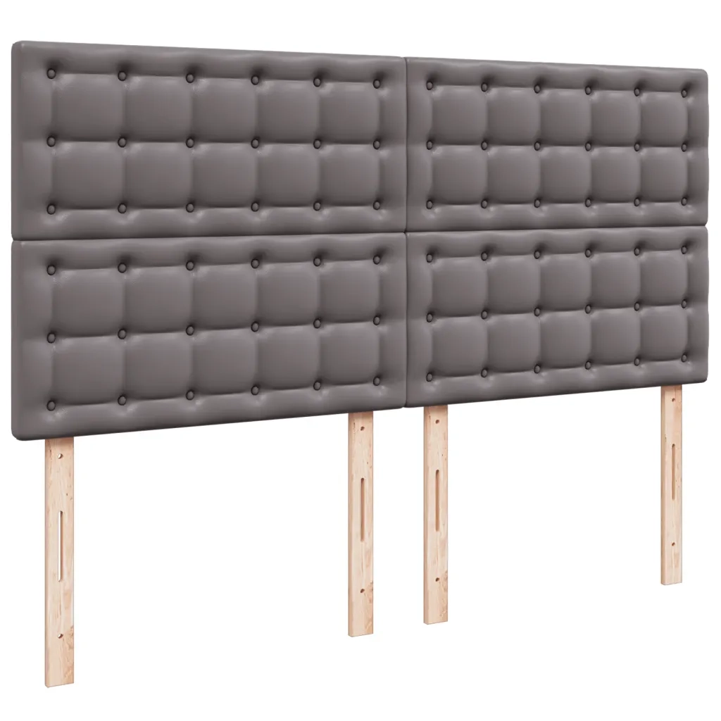 Giroletto a Molle con Materasso Grgio 200x200 cm in Similpelle