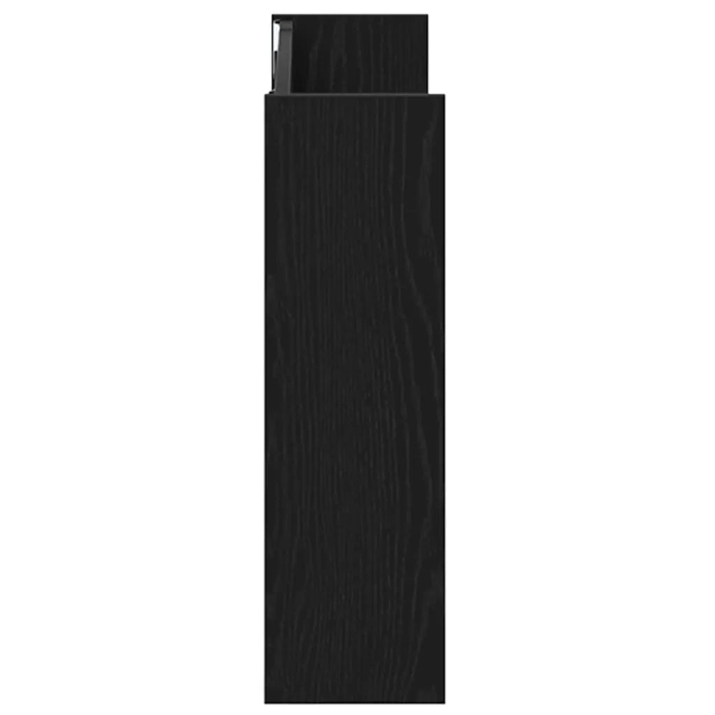 vidaXL Armadi per scarpe da muro 2 pcs Rovere nero Legno multistrato