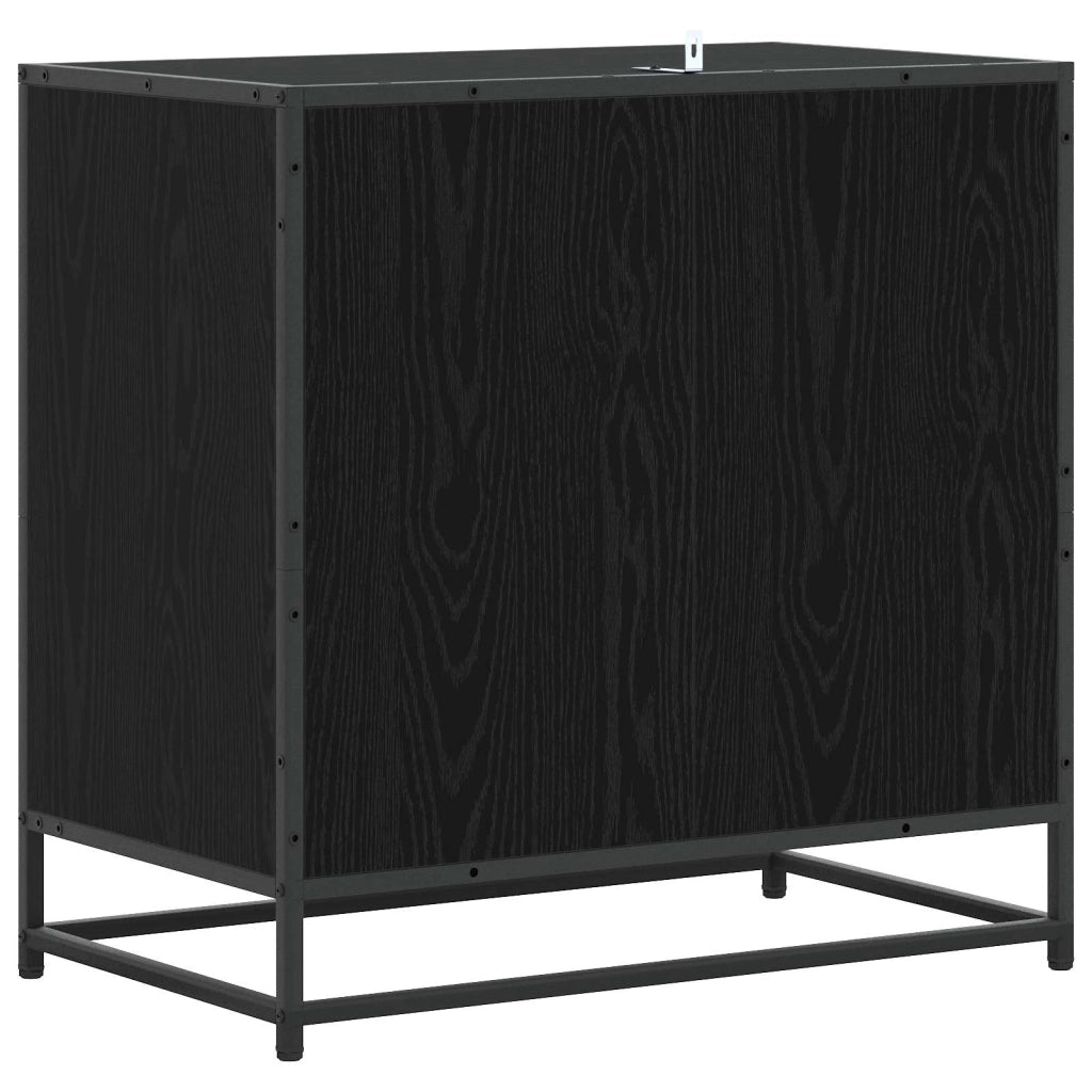 Mobile con Cassetti 3-Cassetto Rovere nero 70 x 41 x 70 cm 8010308
