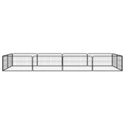 Box Cani 12 Pannelli Nero 100x50 cm Acciaio Verniciato Polvere CFW1481613