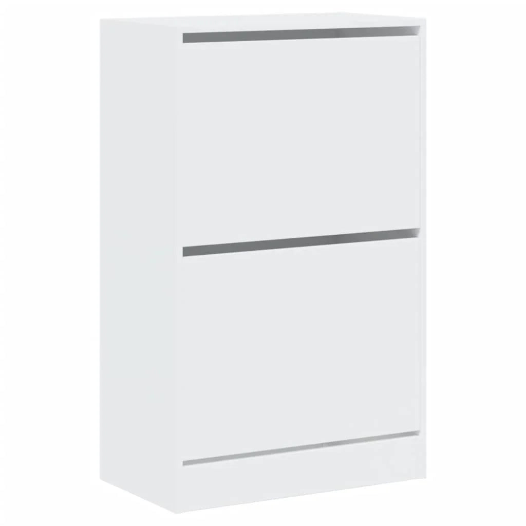 Scarpiera mobile contenitore per scarpe mobile per ingresso/corridoio/soggiorno 60 x 34 x 96,5 cm legno ingegnerizzato bianco 02_0021483