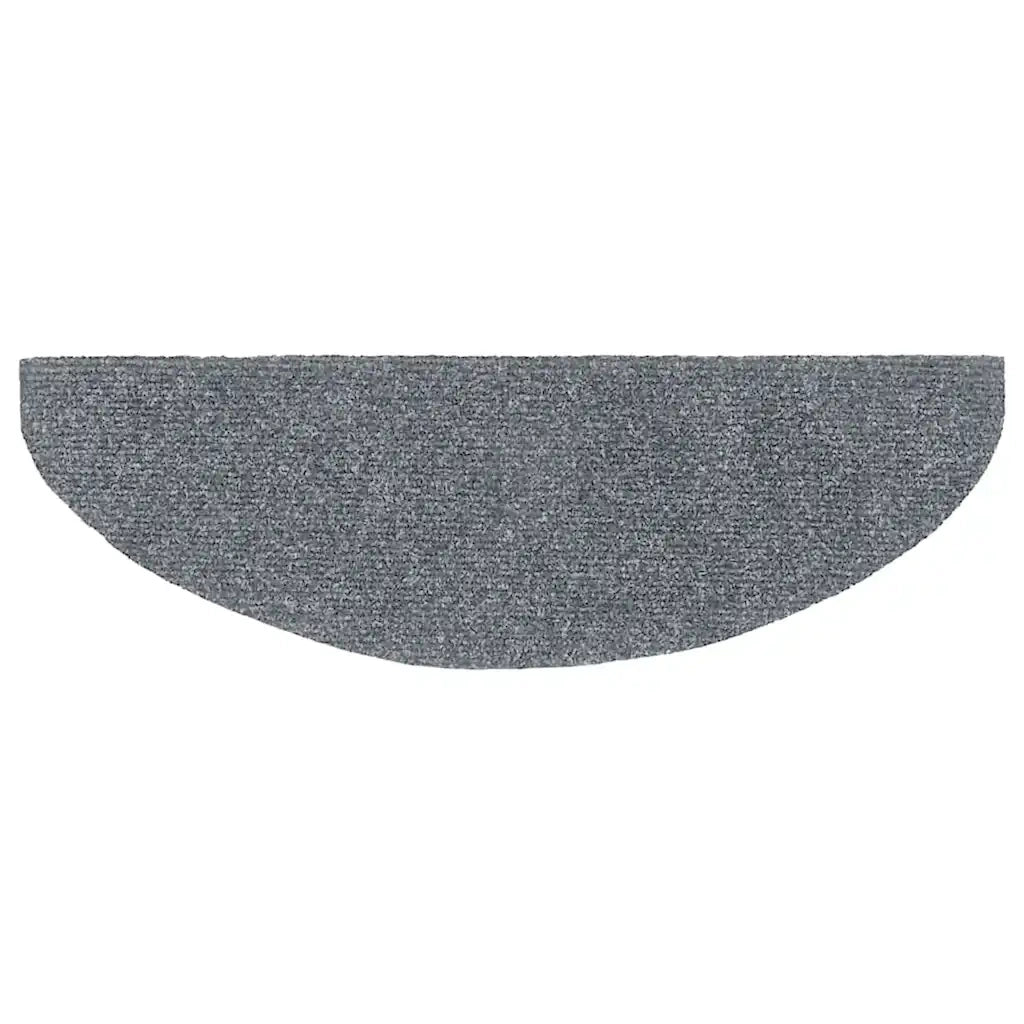 Tappetini per scale autoadesivi 30 pz 65x21x4 cm Grigio chiaro Semicircolari Grandi 3365658