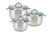 Kinghoff KH-4447 Set di pentole in acciaio inossidabile di alta qualità