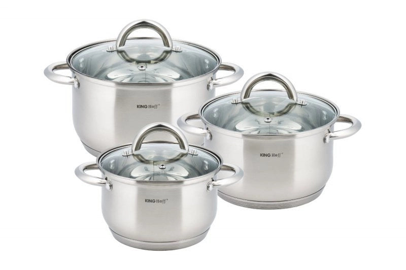 Kinghoff KH-4447 Set di pentole in acciaio inossidabile di alta qualità