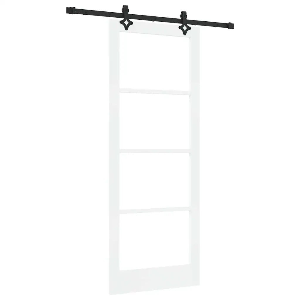 vidaXL Porta Scorrevole Bianco 83 x 211 cm Legno e metallo