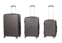 Set 3 Valigie Trolley Rigido 4 Ruote TSA in ABS Ravizzoni Cuba Grigio