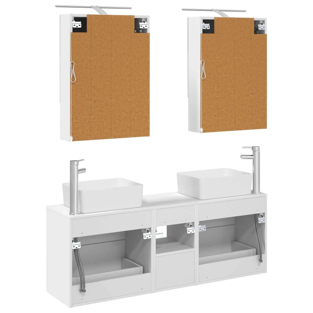 Set di mobili per il bagno 5 pcs Bianco 3406839