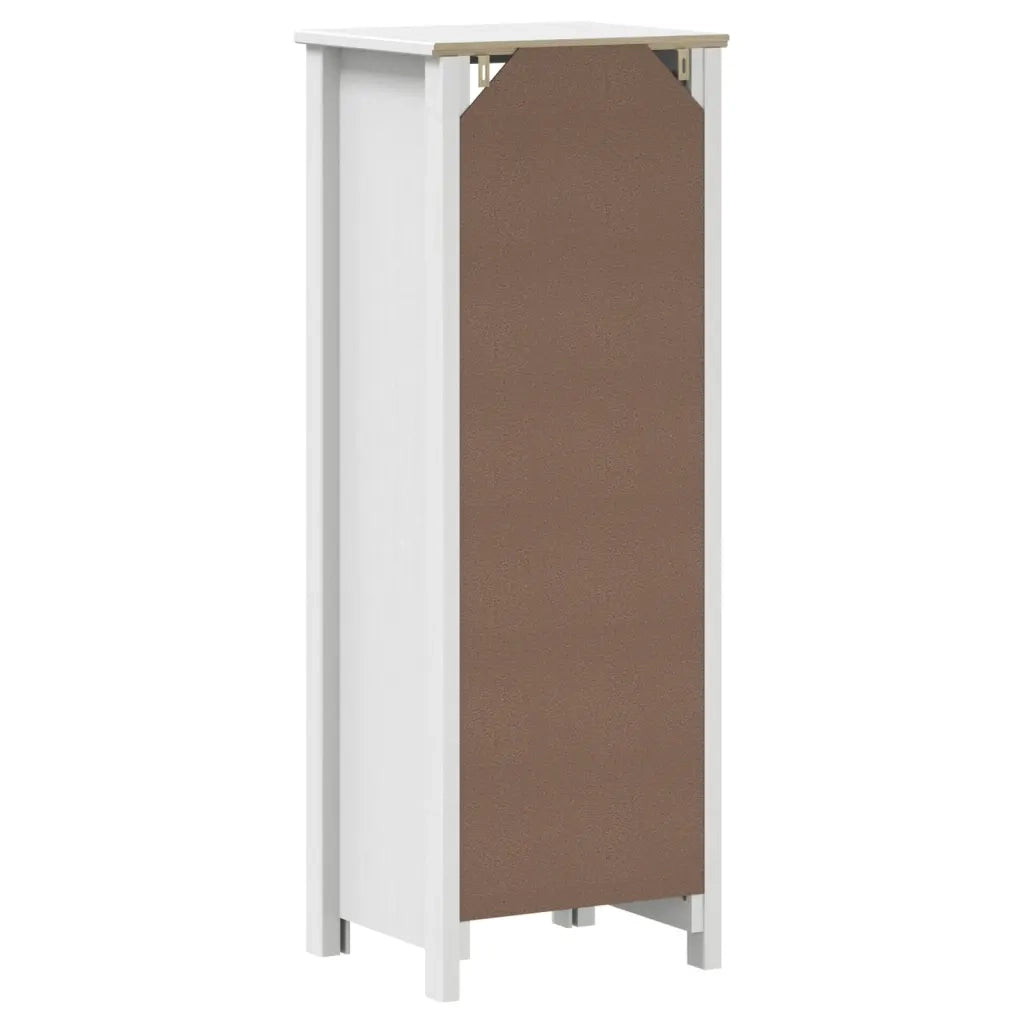 Mobiletto da bagno rustico con 4 ripiani contenitore 40 x 34 x 110 cm pino bianco massello 02_0047337