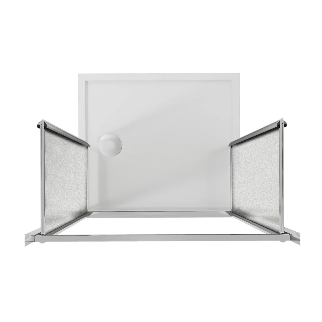 Porta Doccia 90CM H198 Cristallo Stampato C Apertura Saloon con Doppia Anta Battente mod. West
