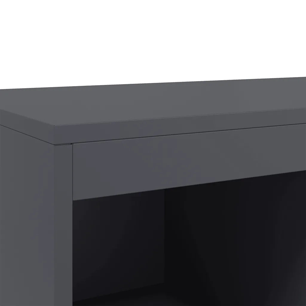 Credenza | Madia | Buffet da pranzo | Armadio da pranzo Antracite 68x39x111,5 cm Acciaio