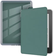 Coprikindle per Kindle Paperwhite KPW6 (7 pollici), retro illuminato trasparente e morbido, con funzione di risveglio automatico - verde