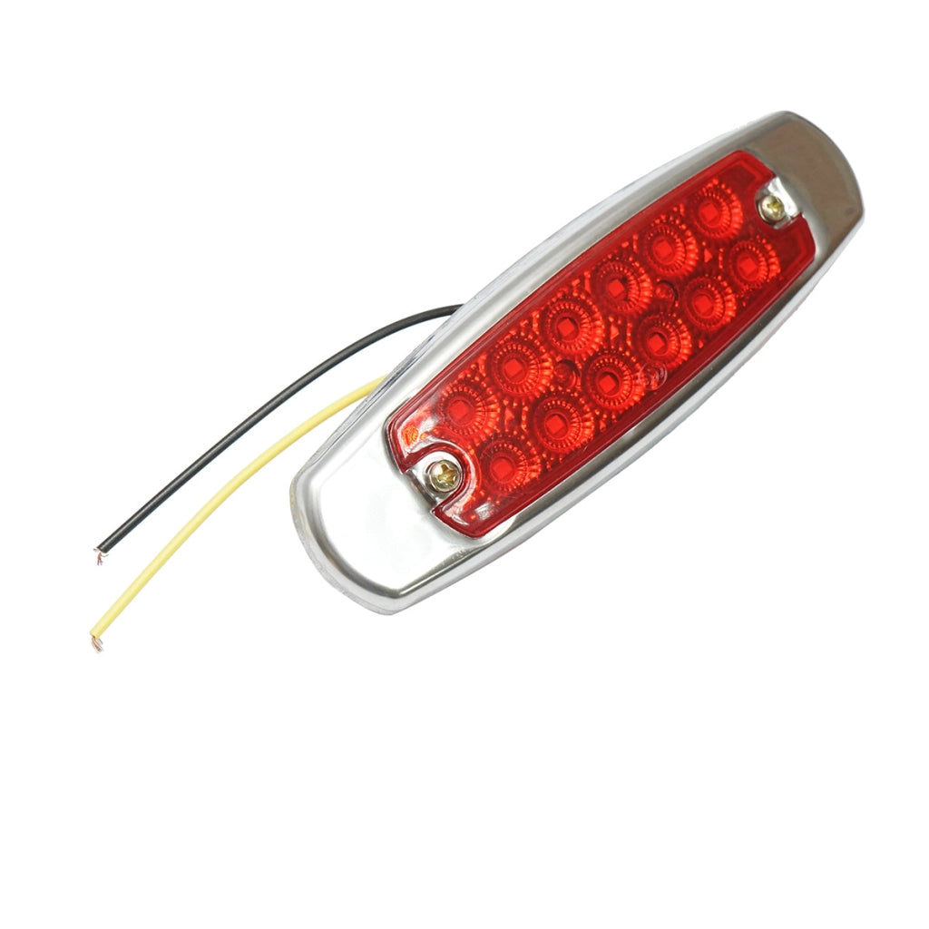 Luce di posizione laterale LED 24V, rossa 12 LED 155x46x13mm