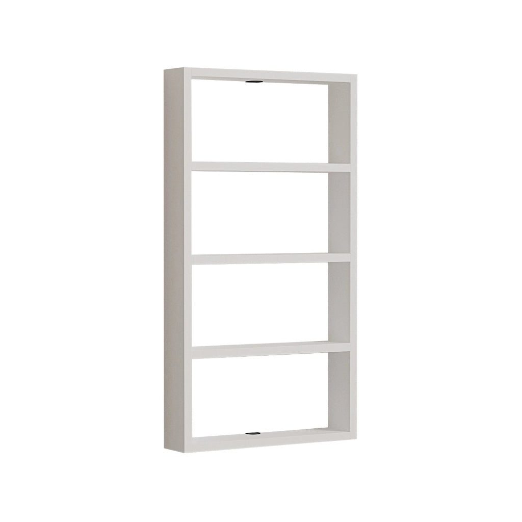 Mensola da parete in legno "Quatro" - 43 x 9 x 80 cm - Bianco