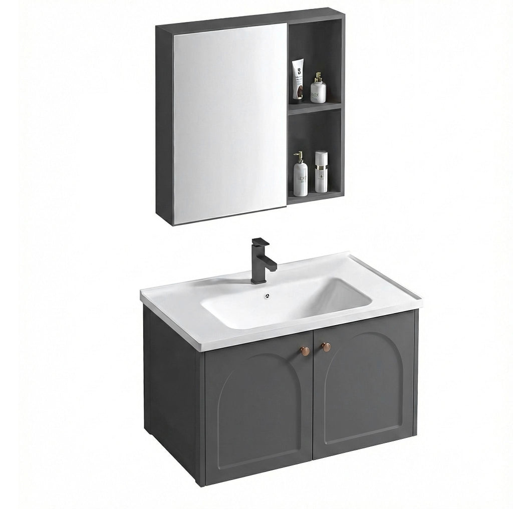 Set Di Mobili Da Bagno Con Lavabo Denver 60cm Grey