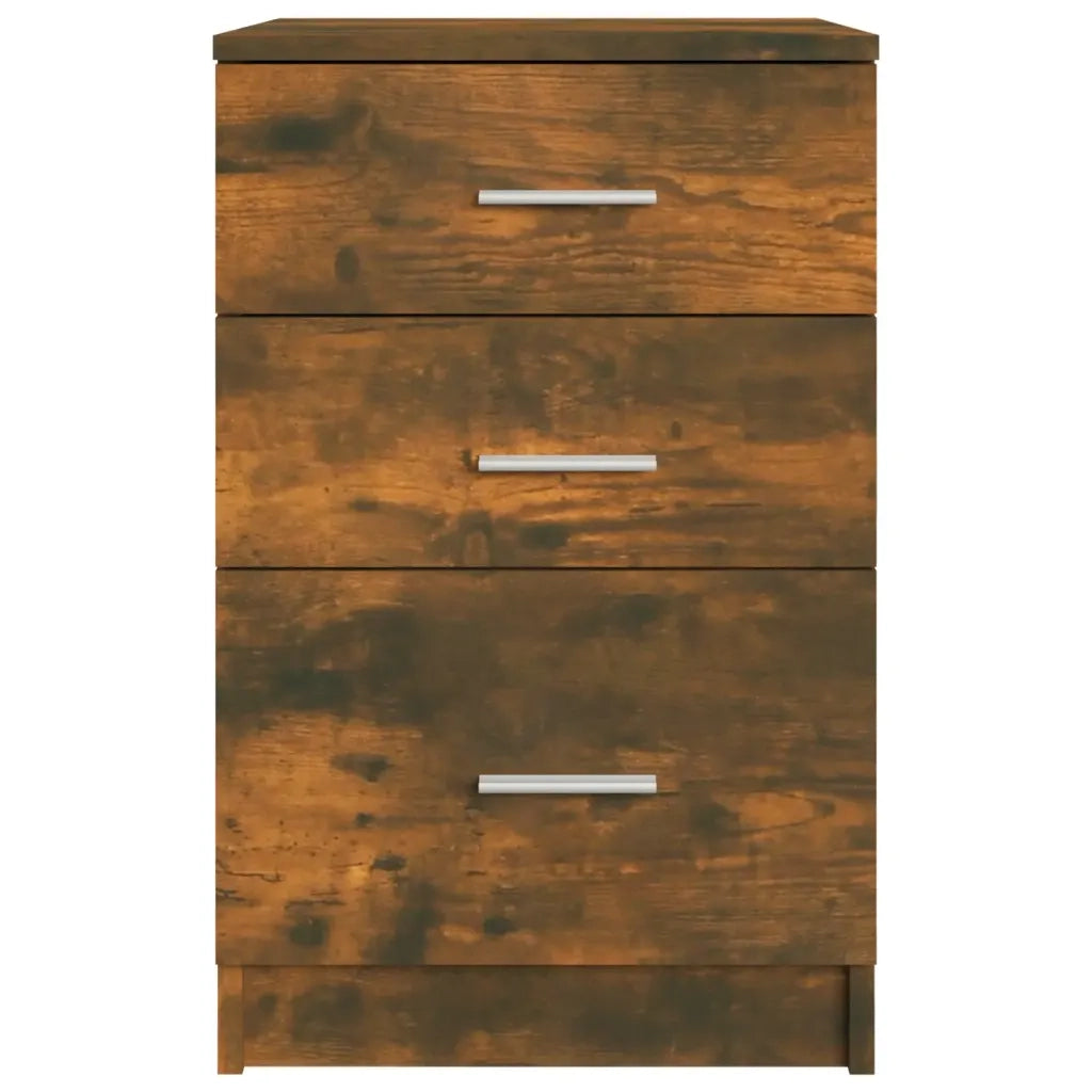 Comodino | Armadio da Notte | Mobiletto da notte Rovere Fumo 40x40x63 cm in Legno Multistrato