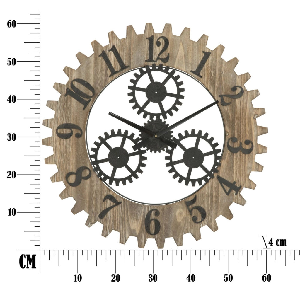 Orologio da Parete VKH259, Marrone, Metallo, 60x4x60 cm