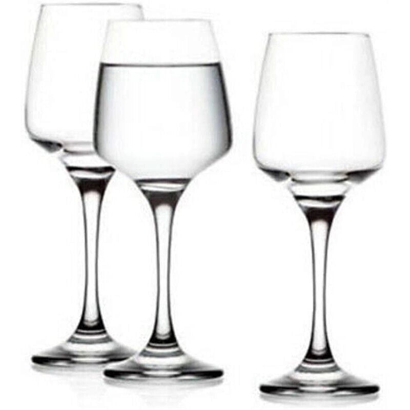 SET DIAMANTE DA 6 BICCHIERI CALICI PER ACQUA DA 300 CC