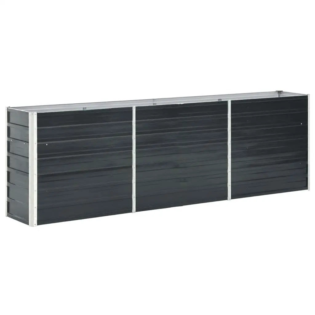 Letto Rialzato in Acciaio Zincato 240x40x77 cm Antracite 47043
