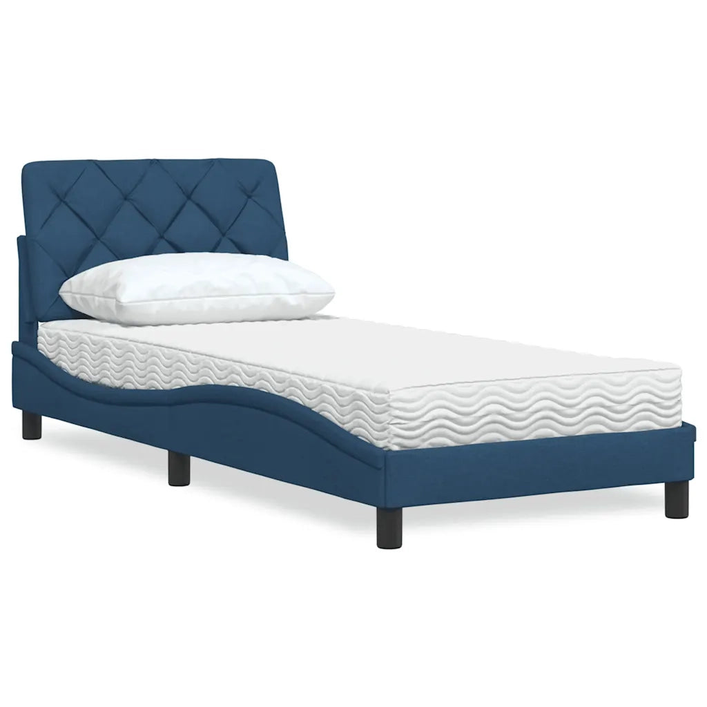 Letto con Materasso Blu 80x200 cm in Tessuto 3310705