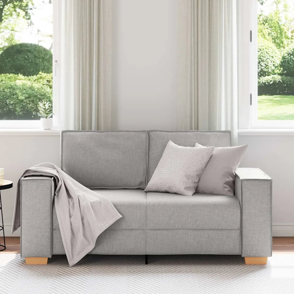 Divano a 2 posti Grigio nuvola 160x78x84 cm in tessuto 4104978
