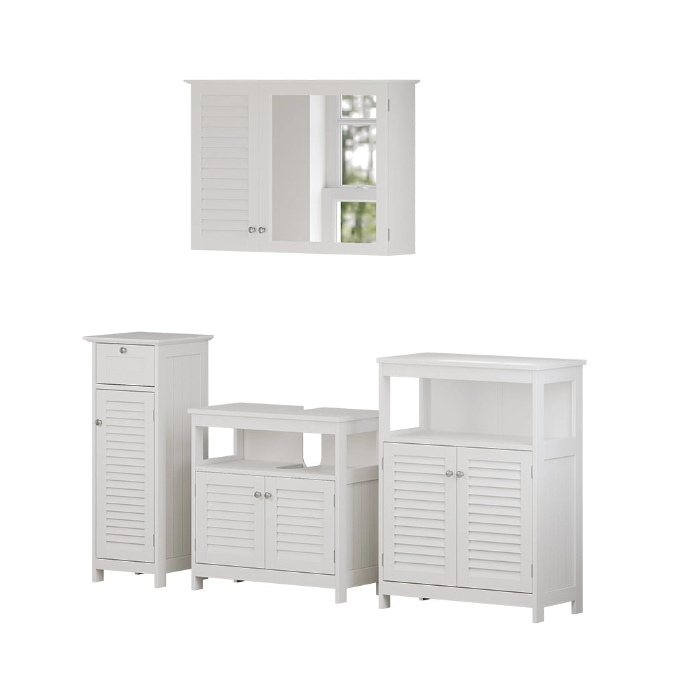 Vicco Set di mobili da bagno Bianco 4 pezzi, opzione 2