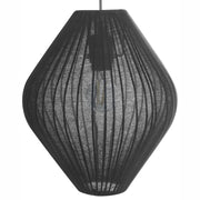 Lampada a sospensione con paralume in tessuto nero Design moderno Lampada da soggiorno