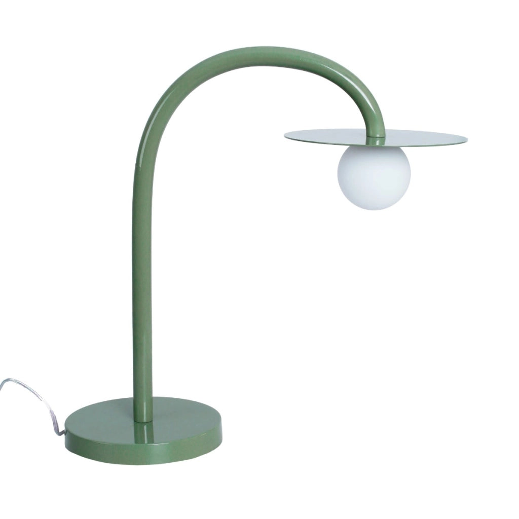 Lampada da tavolo moderna verde vetro LED 2W Enigma