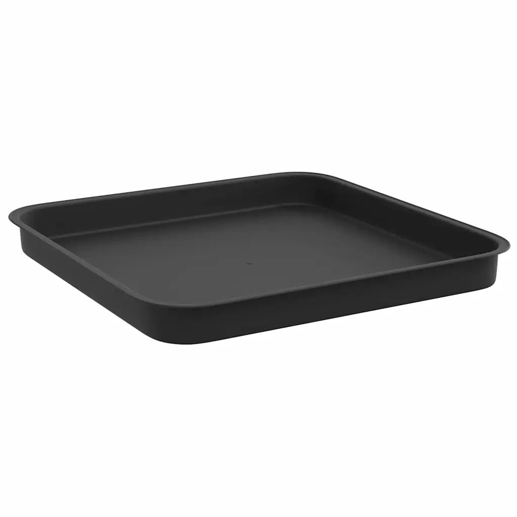 Vassoio Quadrato per Fiori 6 pcs Nero 21 x 21 x 2 cm Plastica 42020363