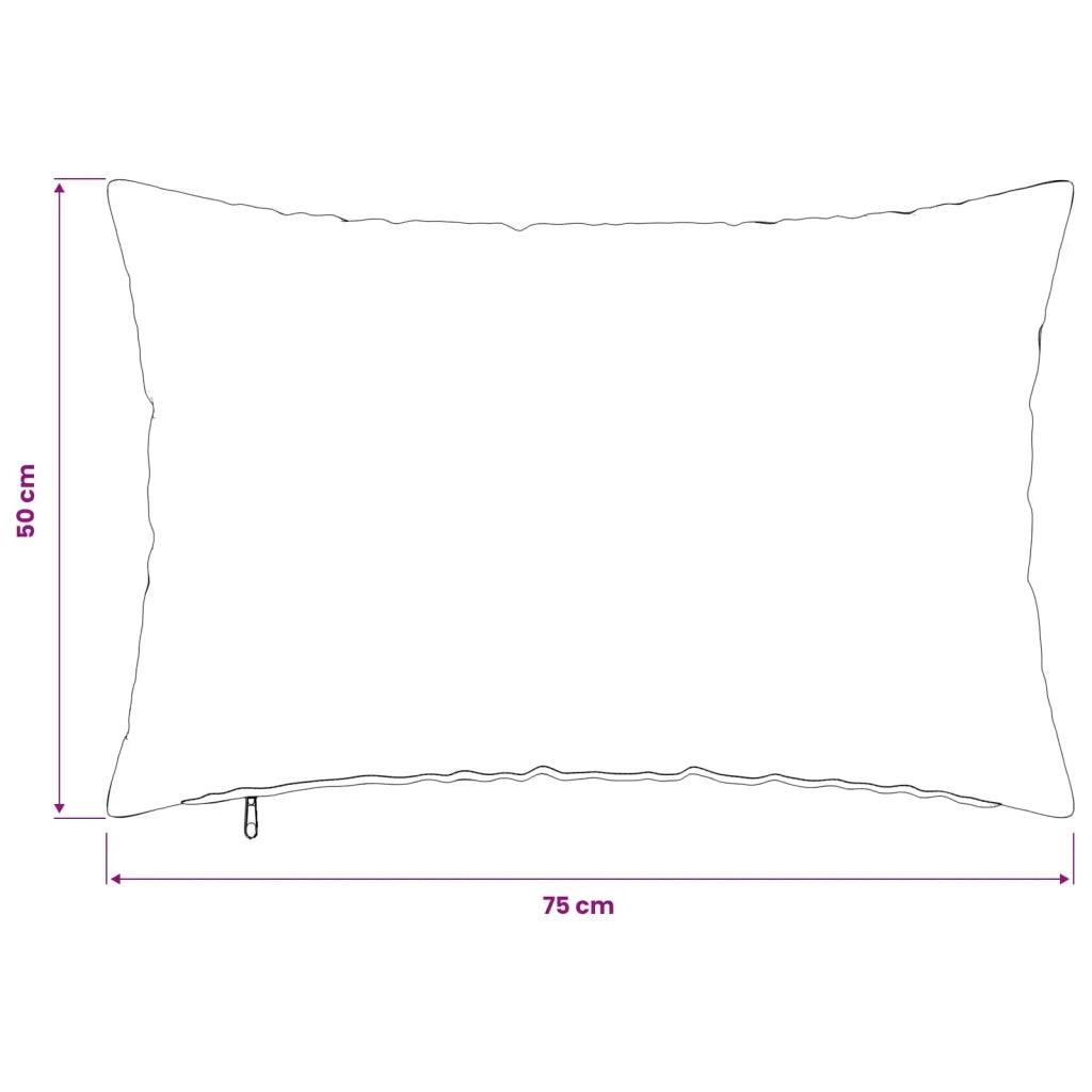 Federa 2 pcs HEERLEN Nero 50 x 75 cm Bouclé 911669