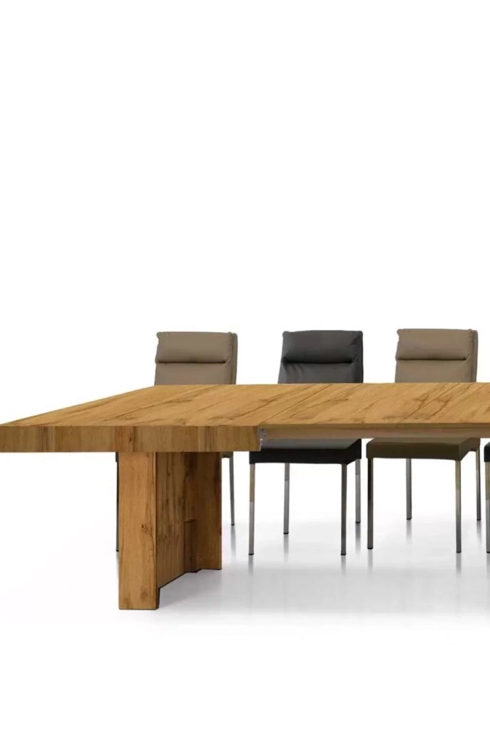Tavolo nobilitato finitura rovere nodato l.180 p.100 h.76 (aperto 480cm )