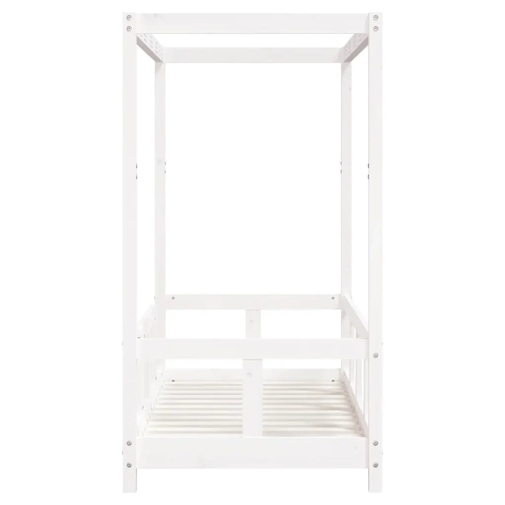 Giroletto per Bambini | Letto Infantile | Lettino Bianco 70x140cm in Legno Massello di Pino