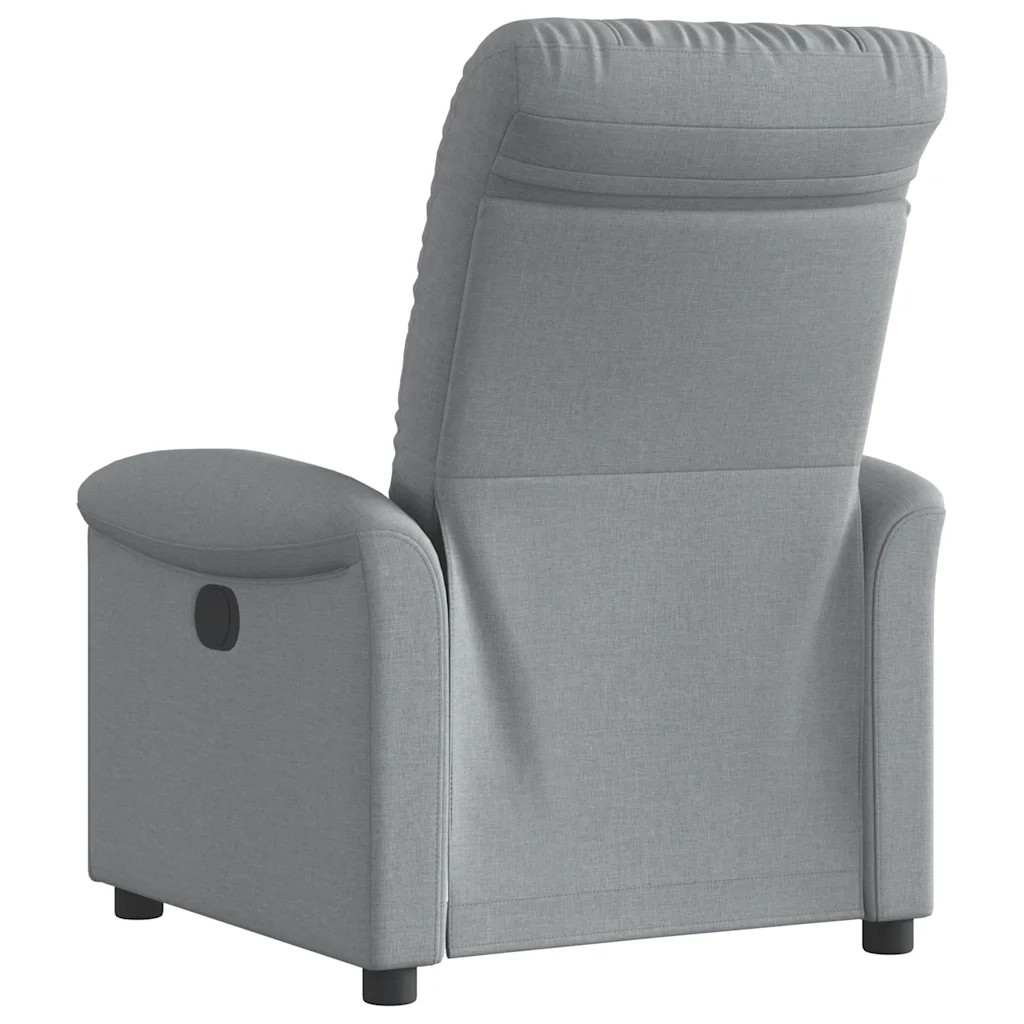 Divano Sedia-Poltrona Reclinabile in Tessuto Grigio Chiaro 545316