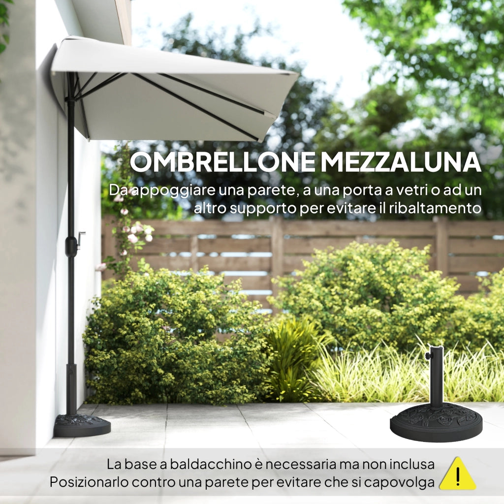 Ombrellone da Parete Mezzaluna ¨C zephmum ¨C Crema