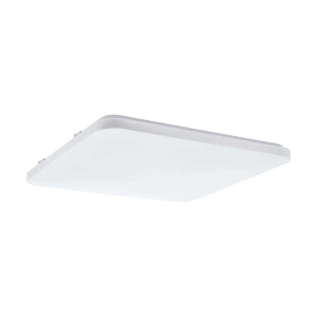 Plafoniera Moderna Frania Acciaio Bianco Luce Led Integrato 50W Ip20