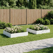 Vaso da giardino 2 pz Bianco 100 x 100 x 20 cm 8005025
