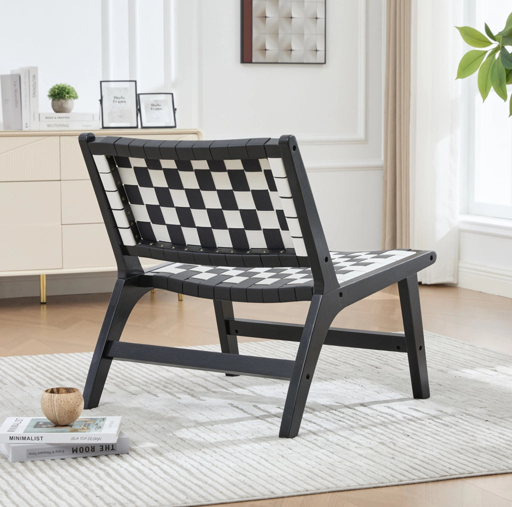 SEDIA Intrecciata Senza Braccioli 71x66x72 cm PU Nera