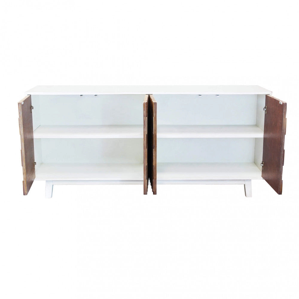 Mobile Antwan 180x45x80 h cm in Legno Bianco