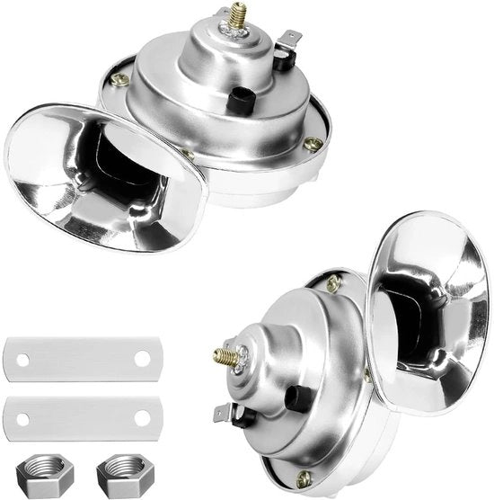 Fischietto elettrico - 300 dB suono assordante - Argento - Impermeabile e potente - Adatto per camion e barche