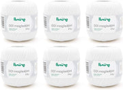 Seta a maglia in cotone bianco - 6 x 100 g