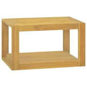 Mobiletto da bagno a parete 60 x 45 x 35 cm pratico contenitore stile moderno legno di teak naturale 02_0046961