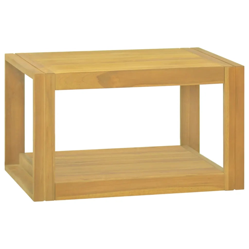 Mobiletto da bagno a parete 60 x 45 x 35 cm pratico contenitore stile moderno legno di teak naturale 02_0046961