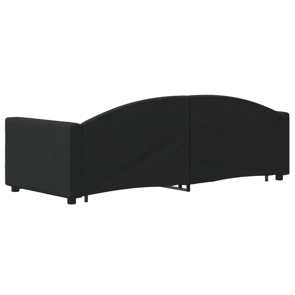 Divano Letto con Letto Estraibile Nero 80x200 Tessuto