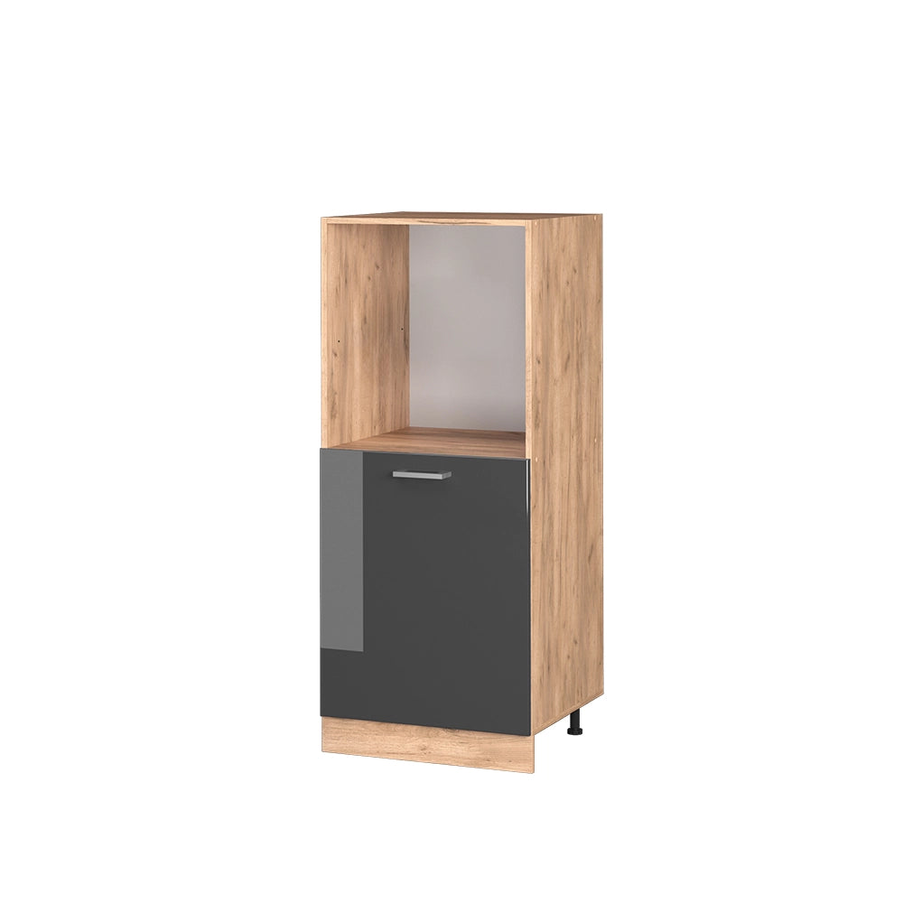 Mobile per forno da incasso R-Line Antracite lucido/Rovere dorato 60 cm Vicco