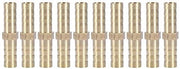 Connettore a piastre in rame - Connettore a due vie - 6mm - 10 pezzi - Materiale di alta qualità - Facile da installare - Connettore per tubi