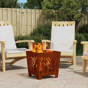 Focolare Marrone 40 x 40 x 40 cm acciaio corten 858913