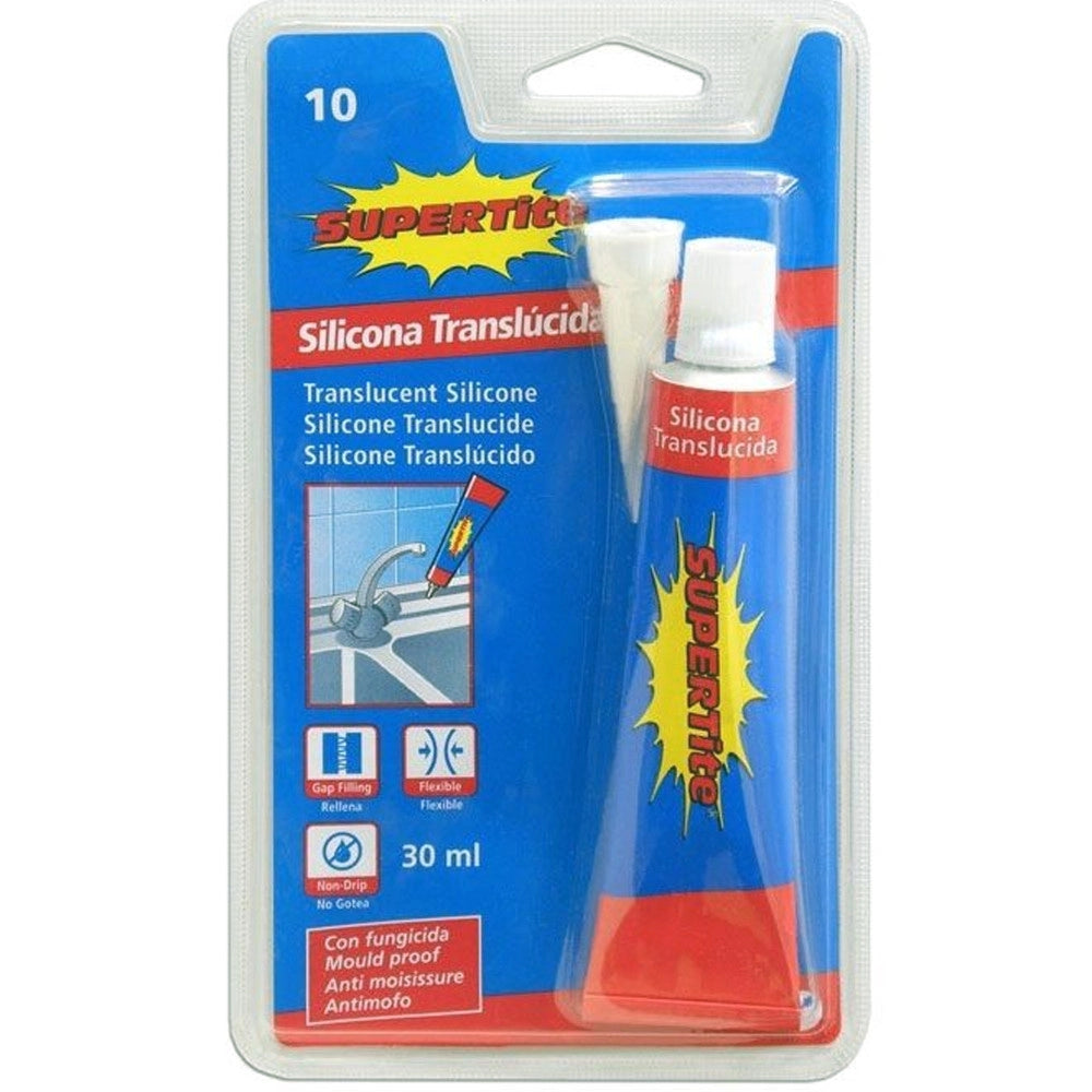 Trade Shop - Set 12 Tubetti Silicone Translucido 30ml Con Beccuccio Riduttore Sigilla -