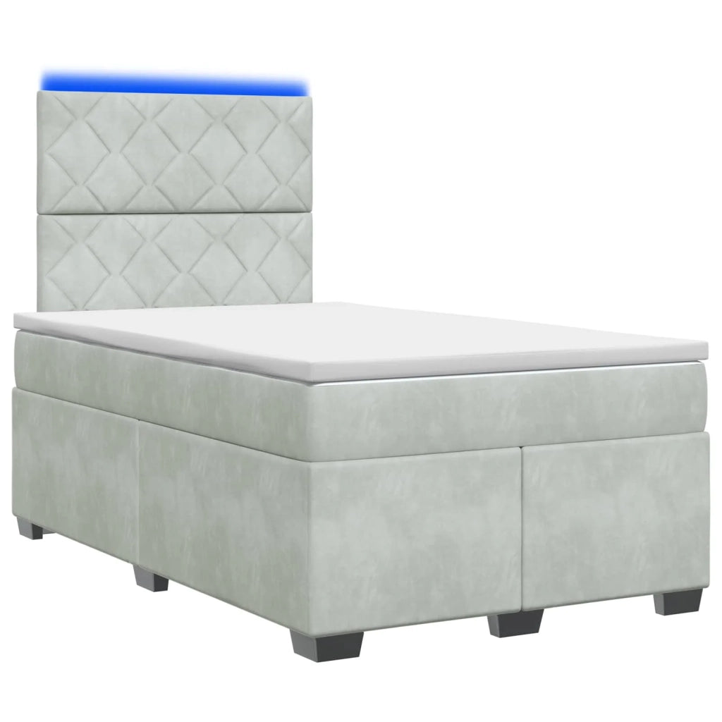 Letto box spring con materasso Grigio Chiaro 120 x 200 cm 3455090
